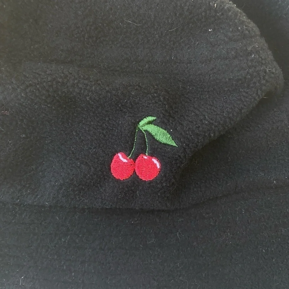 Urban Outfitters Women's Fleece Bucket Hat Black Cherry
